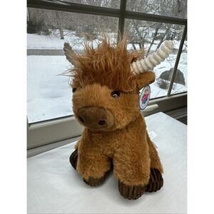 New Nanco‎ Buffalo Plush Toy Kids 3+ Brown Horns SOFT 10" Animal